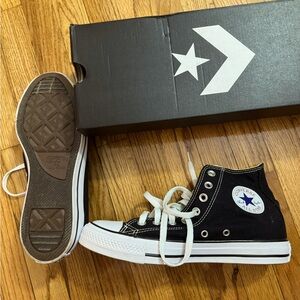 high top black converse NEW IN BOX SAME DAY SHIP